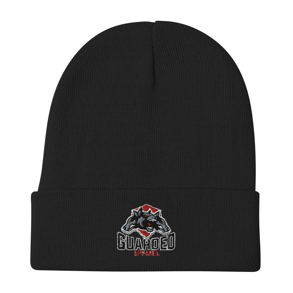 Guarded Embroidered Logo Beanie